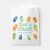 レッツチルブルーレトロポプシクル誕生日パーティー フェイバーバッグ (正面)