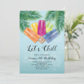 レッツチル誕生日ポプシクル招待状 招待状 (スタンド正面)