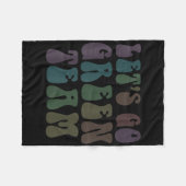 レッツチーム環境にやさしいことをしようレトロ戦争ゲーム60sサマーキャンプ フリースブランケット (正面(横))