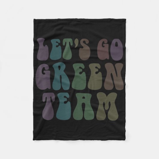レッツチーム環境にやさしいことをしようレトロ戦争ゲーム60sサマーキャンプ フリースブランケット (正面)