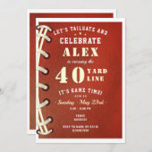 レッツテールゲートとサッカー祝の誕生日 招待状 (正面/裏面)