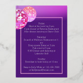 レッツディスコネオンバチェロレッテ 箔招待状 (裏面)