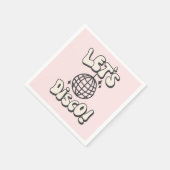 レッツディスコパーティーピンクナプキン スタンダードカクテルナプキン (角)