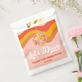 レッツディスコレトロ70sレッドオレンジ誕生日パーティー フェイバーバッグ (封をした状態)