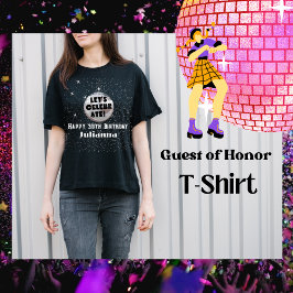 レッツディスコ祝ボールブラック誕生日 Tシャツ