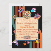 レッツディスコ70sテーマ誕生日招待状 招待状 (正面)