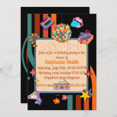 レッツディスコ70sテーマ誕生日招待状 招待状 (正面/裏面)