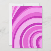 レッツディスコ グルービー ウェーブ レトロ 70年代 パープル 誕生日 招待状 (裏面)