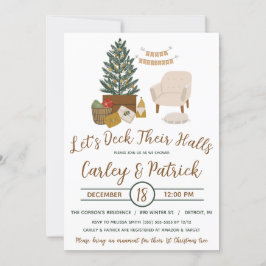 レッツデッキ彼らのホール、ホリデーブライダルシャワー 招待状