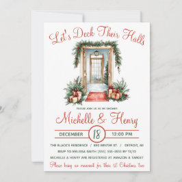 レッツデッキ彼らのホール、ホリデーブライダルシャワー 招待状