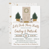 レッツデッキ彼らのホール、ホリデーブライダルシャワー 招待状 (正面/裏面)