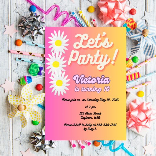 レッツトゥイーンパーティー招待状 招待状