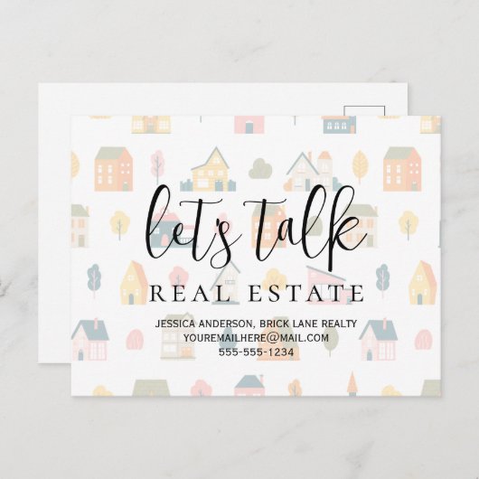 レッツトーク実在不動産宣伝マーケティング ポストカード (正面/裏面)