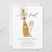 レッツトーストカップルズ婚約写真 招待状 (正面)