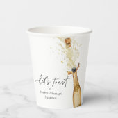 レッツトーストカップル婚約パーティ紙カップ 紙コップ (裏面)