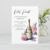 レッツトーストシャンパーニュフローラブライダルシャワー 招待状 (スタンド正面)