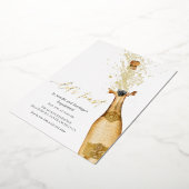 レッツトーストシャンパーニュ婚約 箔招待状 (回転した状態)