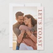 レッツトーストフォト婚約パーティ 招待状 (正面)