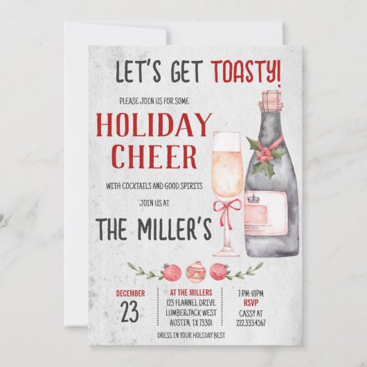 レッツトーストホリデー応援クリスマスパーティー 招待状 (正面)