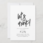 レッツドリンクパーティの招待状 招待状 (正面)