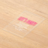 レッツネオンパーティージェネリック任意の大事な行事 アクリル招待状 (レイダウン)