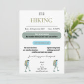 レッツハイキング招待状カード 招待状 (スタンド正面)
