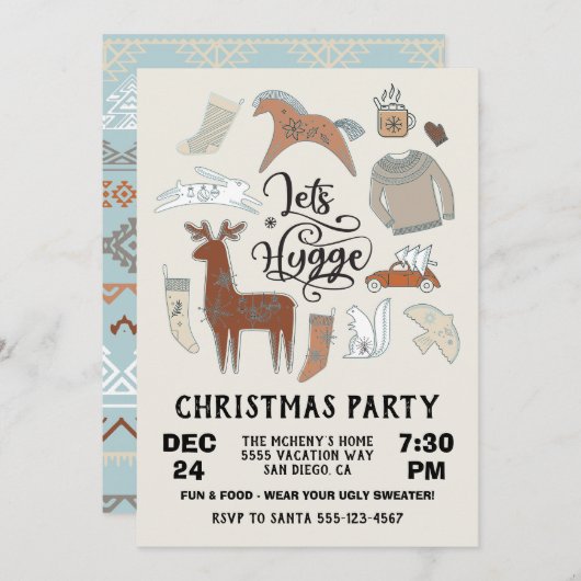レッツハイゲコージーウィンタークリスマスパーティー 招待状 (正面/裏面)