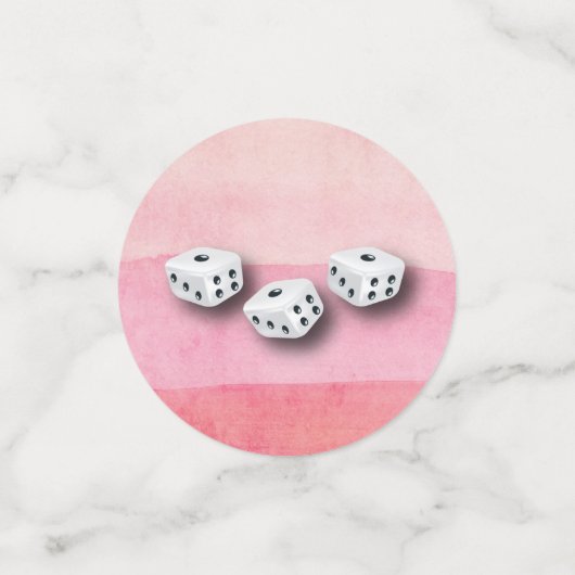 レッツバンコ遊バンタインハートサイコロ水色 コンフェッティ (スモール正面)