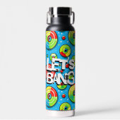 レッツバン | ディスクゴルフをテーマにした ウォーターボトル (正面)
