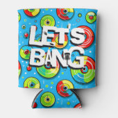 レッツバン | ディスクゴルフをテーマにした 缶クーラー (正面)