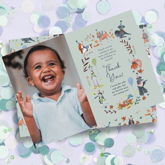 レッツパウィーブルードッグパピー誕生日パーティー サンキューカード