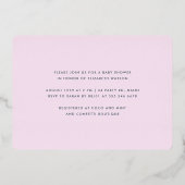 レッツパステル祝ピンク紙吹雪金ゴールド 箔招待状 (裏面)