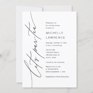 レッツパルティーブライダルシャワーパーティーお祝い 招待状