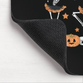 レッツパンプキンスケルトン怖いハロウィーン男性女性ボー マウスパッド (コーナー)