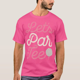 レッツパーゴルフプレーヤーゴルファーパパパパメンおもしろい Tシャツ