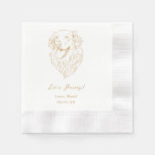 レッツパーティカスタムペットカクテルナプキンス結婚ズ 縁ありカクテルナプキン (正面)