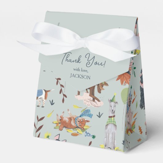 レッツパーティブルードッグパピー誕生日パーティーありがとう フェイバーボックス (正面サイド)