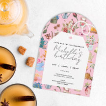 レッツパーティーエイジ誕生日アーチフローラピンク