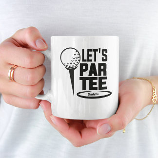 レッツパーティーゴルフおもしろいパーソナライズされた コーヒーマグカップ