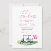 レッツパーティーゴルフテーマベビーシャワー招待状 招待状 (正面)