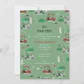レッツパーティーゴルフテーマ誕生会 招待状 (正面)