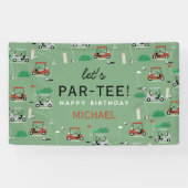 レッツパーティーゴルフテーマ誕生会 横断幕 (横)