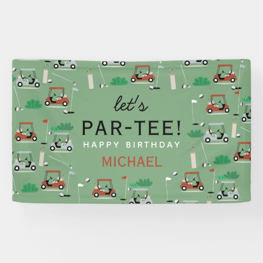 レッツパーティーゴルフテーマ誕生会 横断幕 (横)