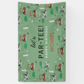 レッツパーティーゴルフテーマ誕生会 横断幕 (縦)
