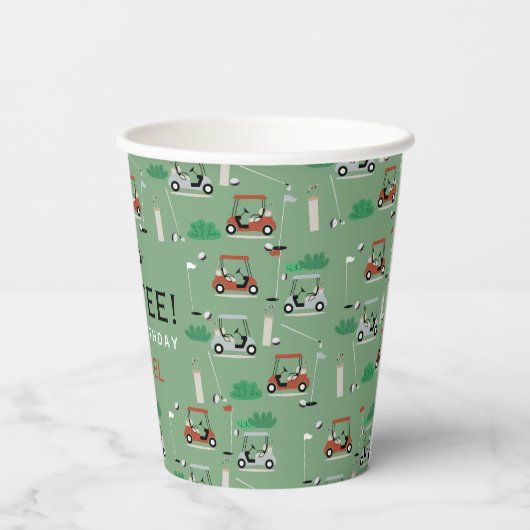 レッツパーティーゴルフテーマ誕生会 紙コップ (裏面)