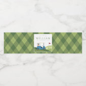 レッツパーティーゴルフパターアーガイルンファースト誕生日 ペットボトルラベル (シングルラベル)