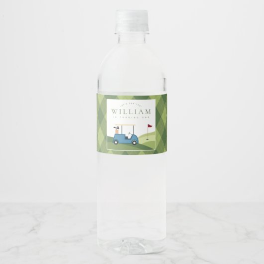 レッツパーティーゴルフパターアーガイルンファースト誕生日 ペットボトルラベル (正面)