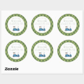 レッツパーティーゴルフパターアーガイルンファースト誕生日 ラウンドシール (シート)