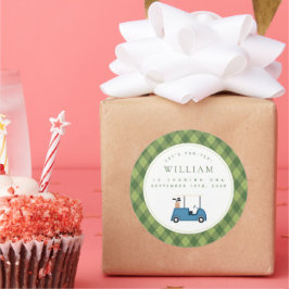 レッツパーティーゴルフパターアーガイルンファースト誕生日 ラウンドシール