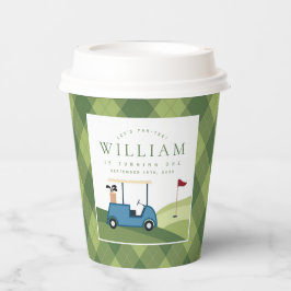 レッツパーティーゴルフパターアーガイルンファースト誕生日 紙コップ